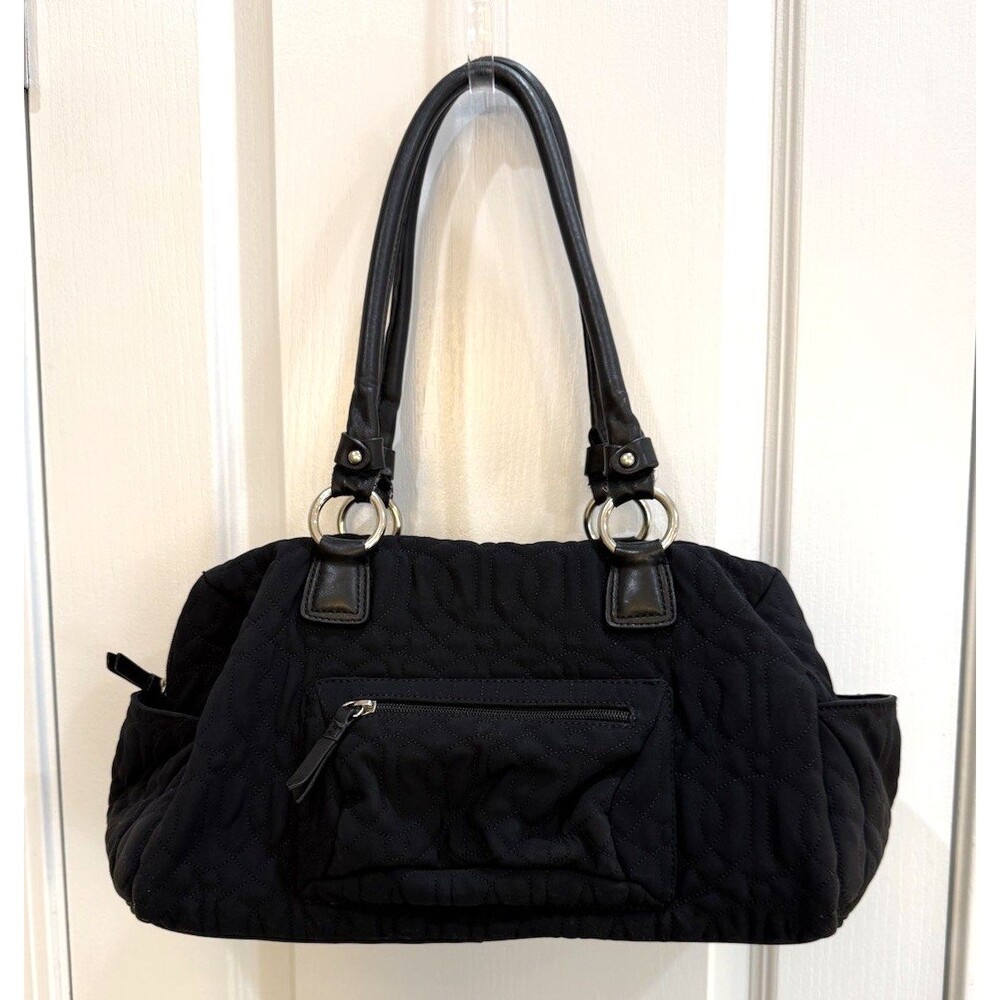 Donald J Pliner Black Quilted Design Womens Purse D2328-QC45 Shoulder Bag